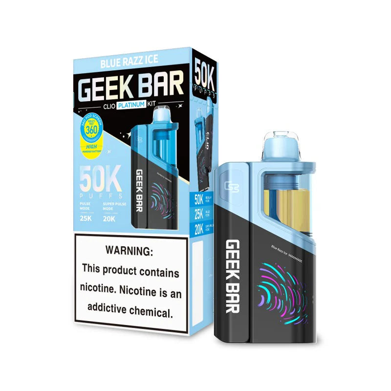 Geek-Bar-Clio-Kit-Box_Blue-Razz-Ice-800x800_jpg Geek Bar Clio Platinum 50K Disposable Kit - Image 1