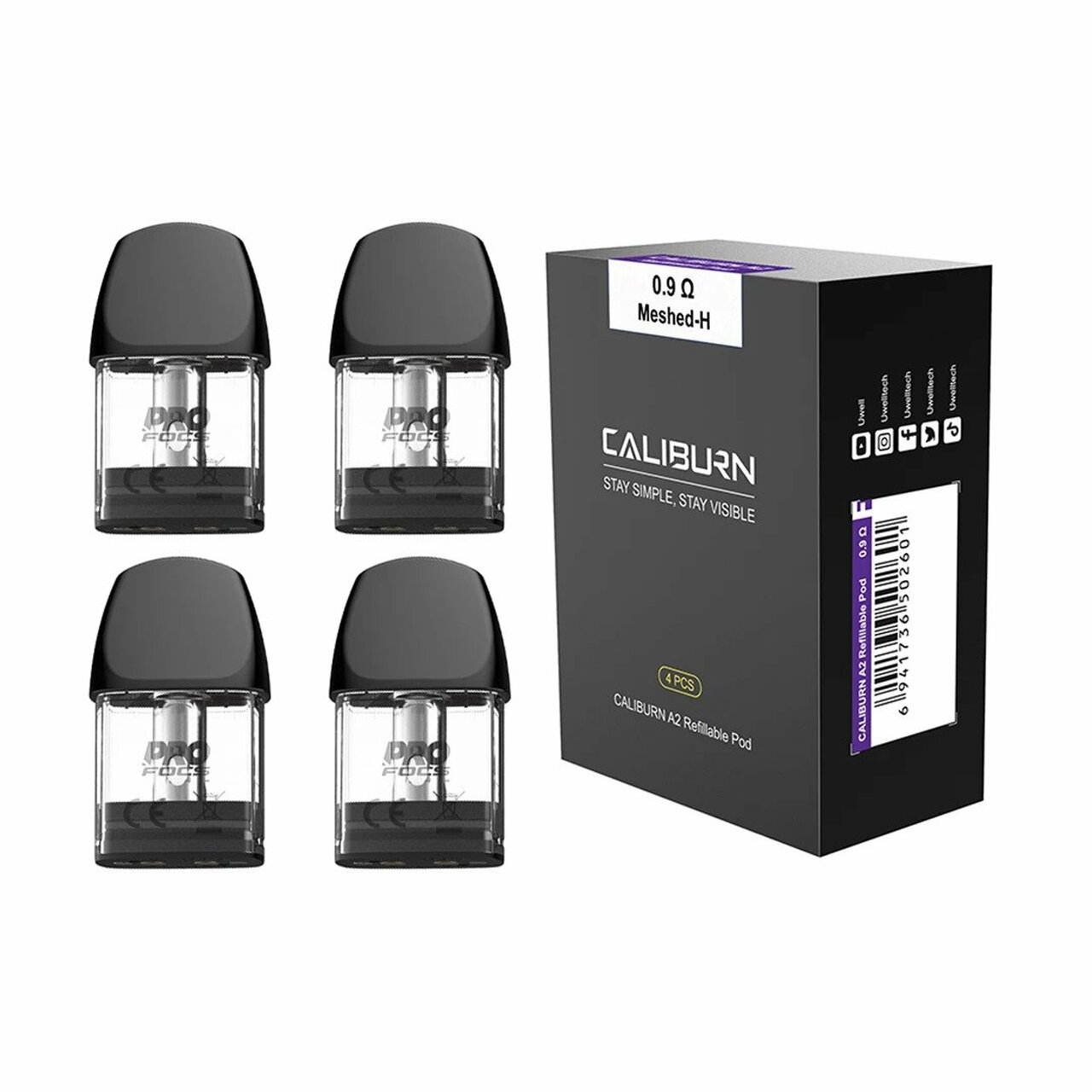 Uwell-Caliburn-A2-Replacement-Pods__35117.1631312689 UWELL Caliburn A2 Pods (4-Pack) - Image 1